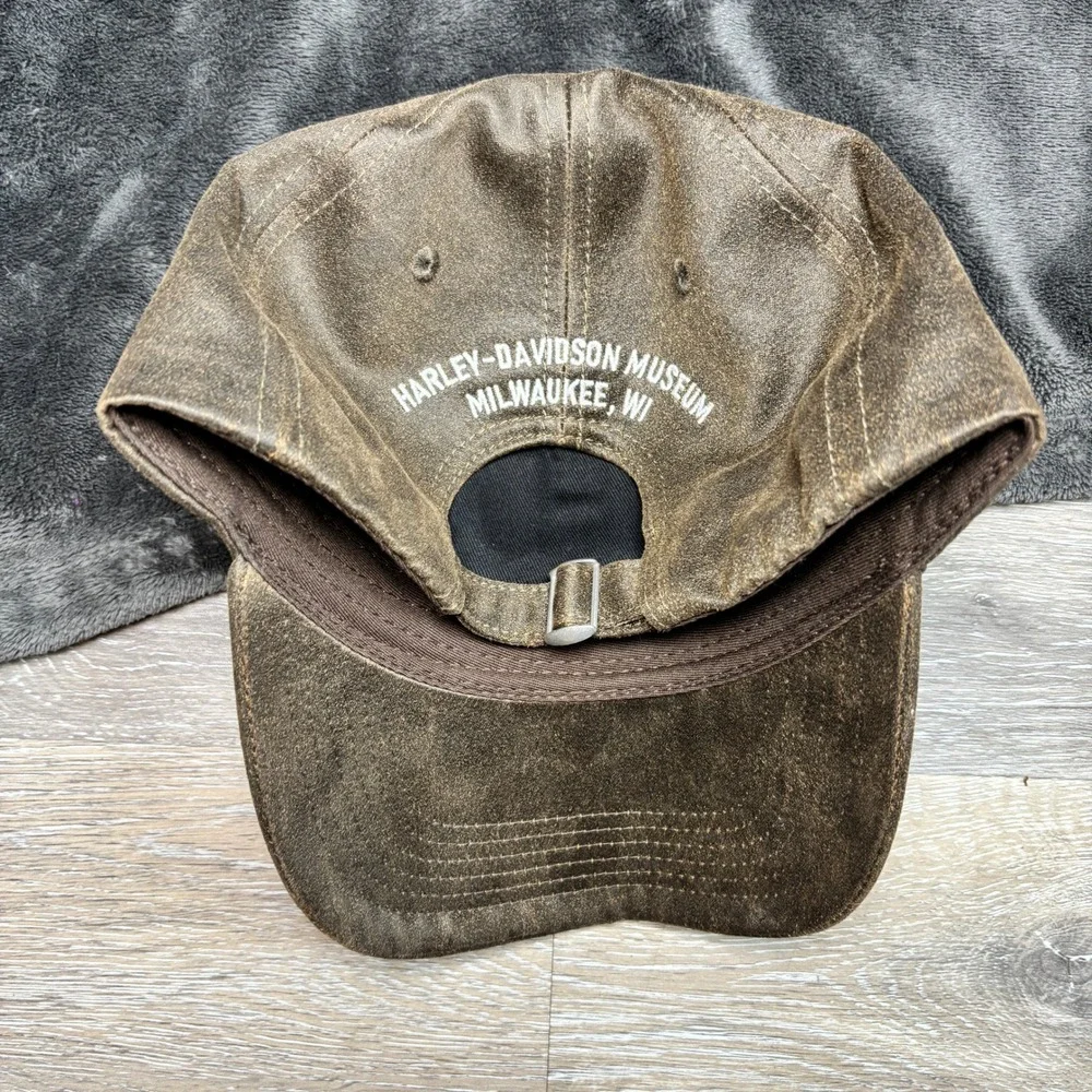 Harley-Davidson Mens Cotton Hat 1903 Knucklehead Biker Museum OSFA Brown